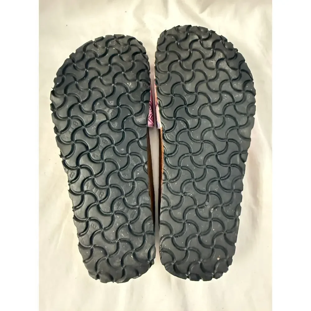 Birkenstock Papillio Pink Paisley Slip On Sandals Sz 37/6 GS - Picture 4 of 5
